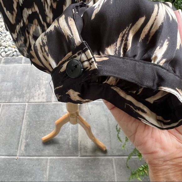 PLUS SIZE Liz Claiborne Blouse Brown Cream & White size 2X - Picture 8 of 9